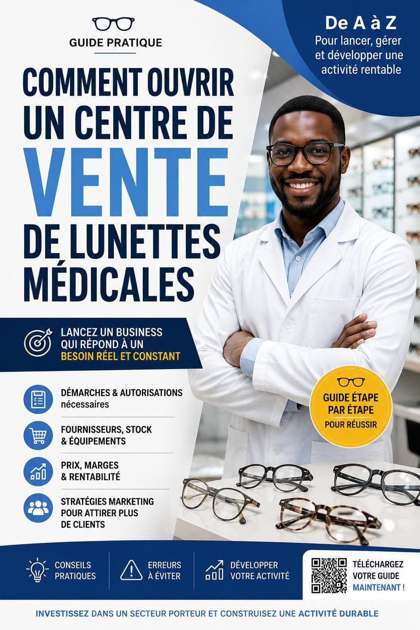 Couverture de Ouvrir un Centre de Vente de Lunettes Médicales