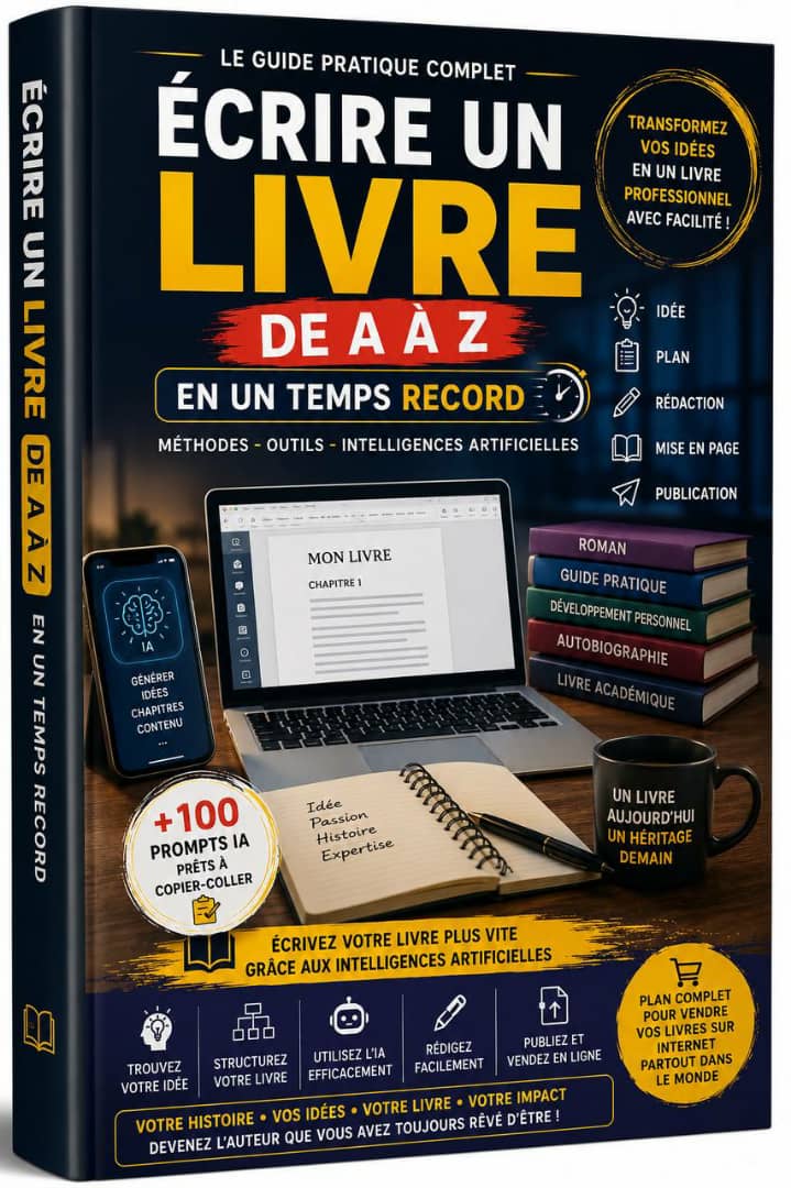 Couverture de Écrire votre livre avec votre téléphone et l'IA